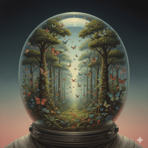 AI生成一幅超现实主义油画