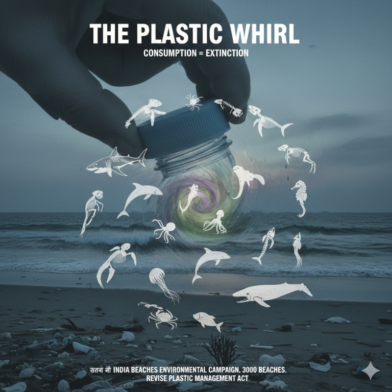 AI生成海洋生物公益海报